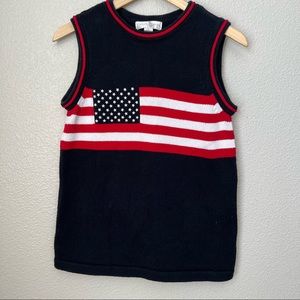 Casual Corner patriotic sweater vest